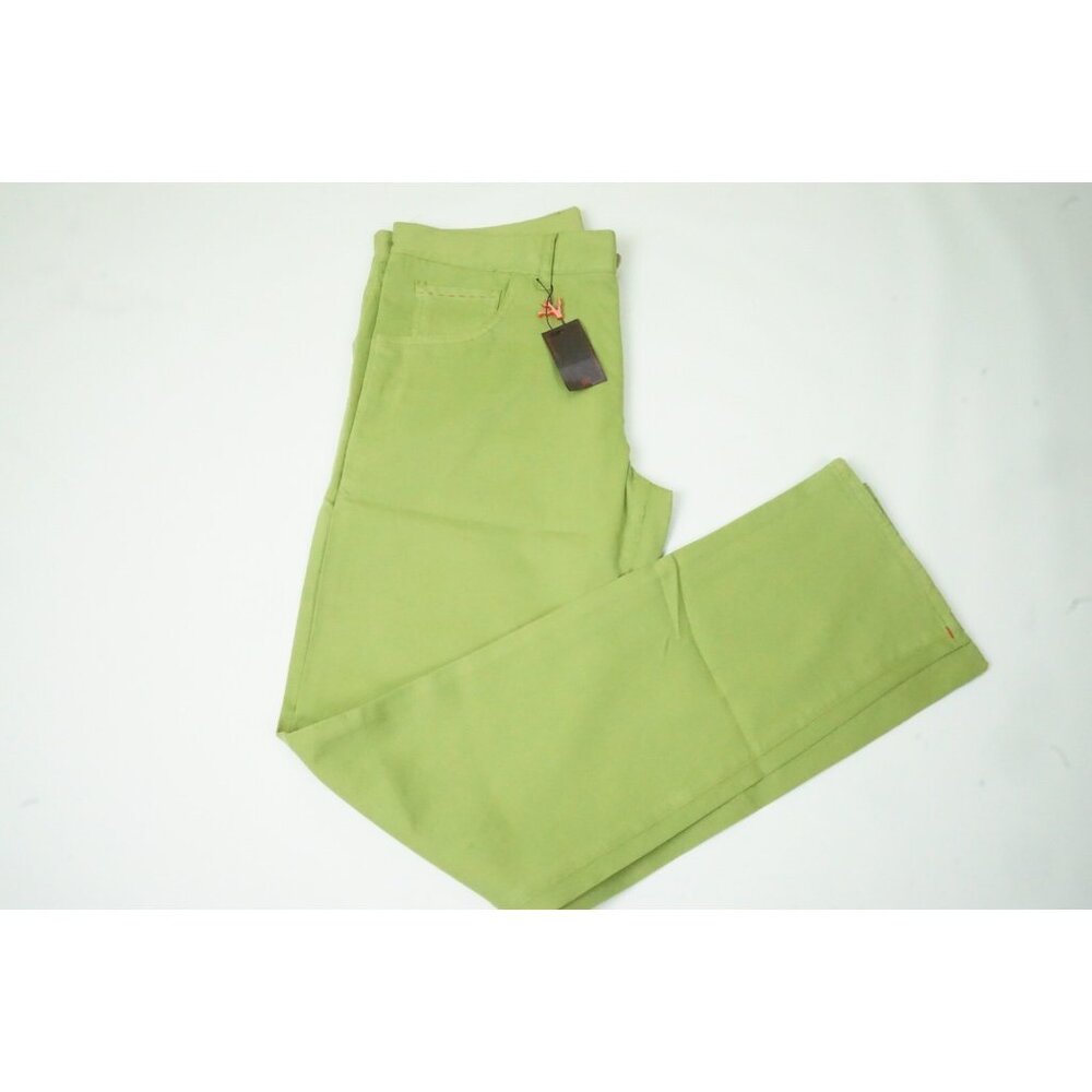 Isaia Napoli Bright Green Cashmere Blend Pocket Zip Fly Pants Sz 48 Brand New